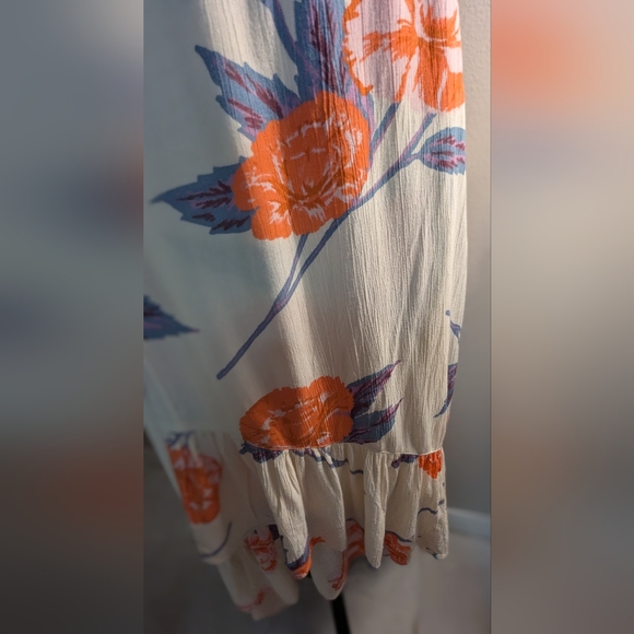 Billabong Dance Til Dawn Floral Midi Skirt Size S Adjustable Waist 3 - Picture 6 of 7